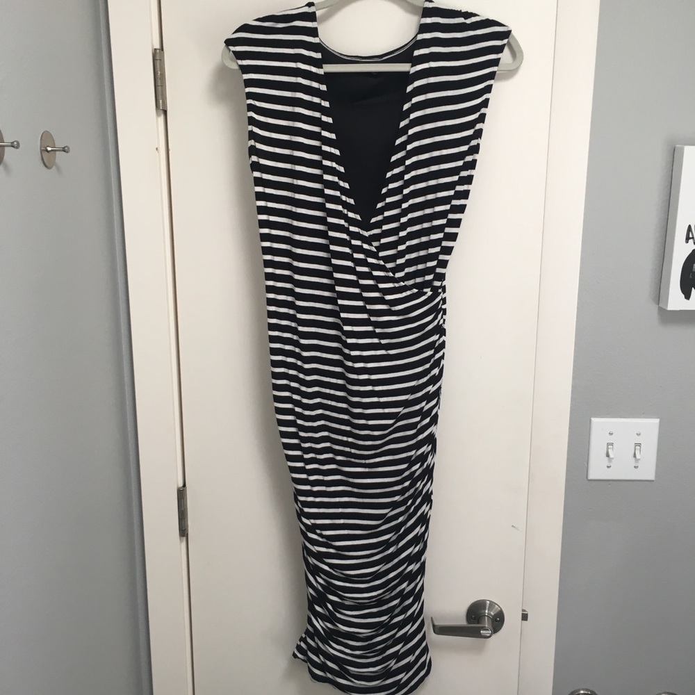 Target brand Mossimo Striped Midi-Length Dress L